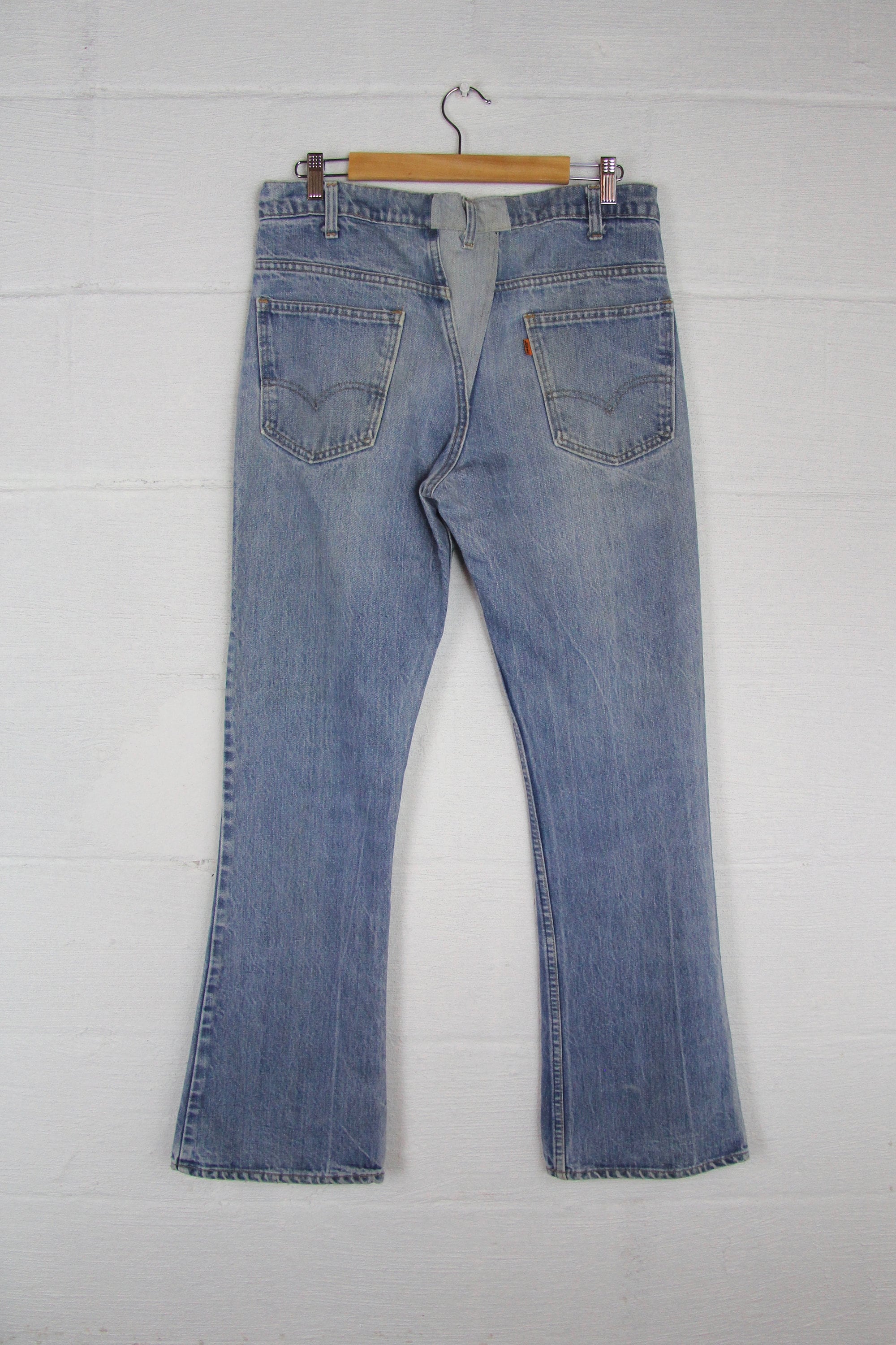 Men's Orange Tab Levi's Bell Bottoms Boot Cut Jeans Denim 70s Vintage ...