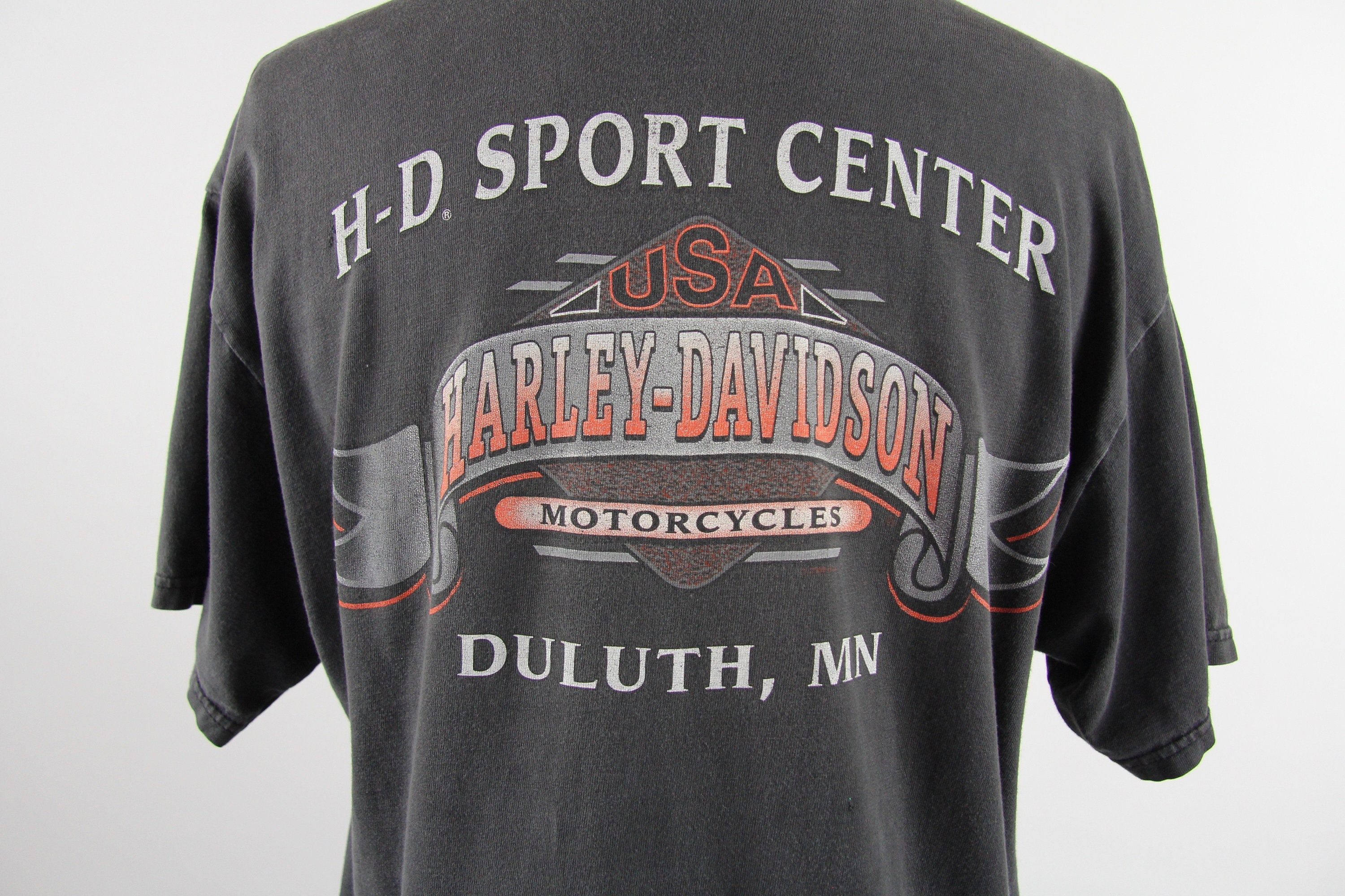 Harley Davidson Motorcycle Tee Shirt Duluth, Minnesota Vintage Tshirt Size Large