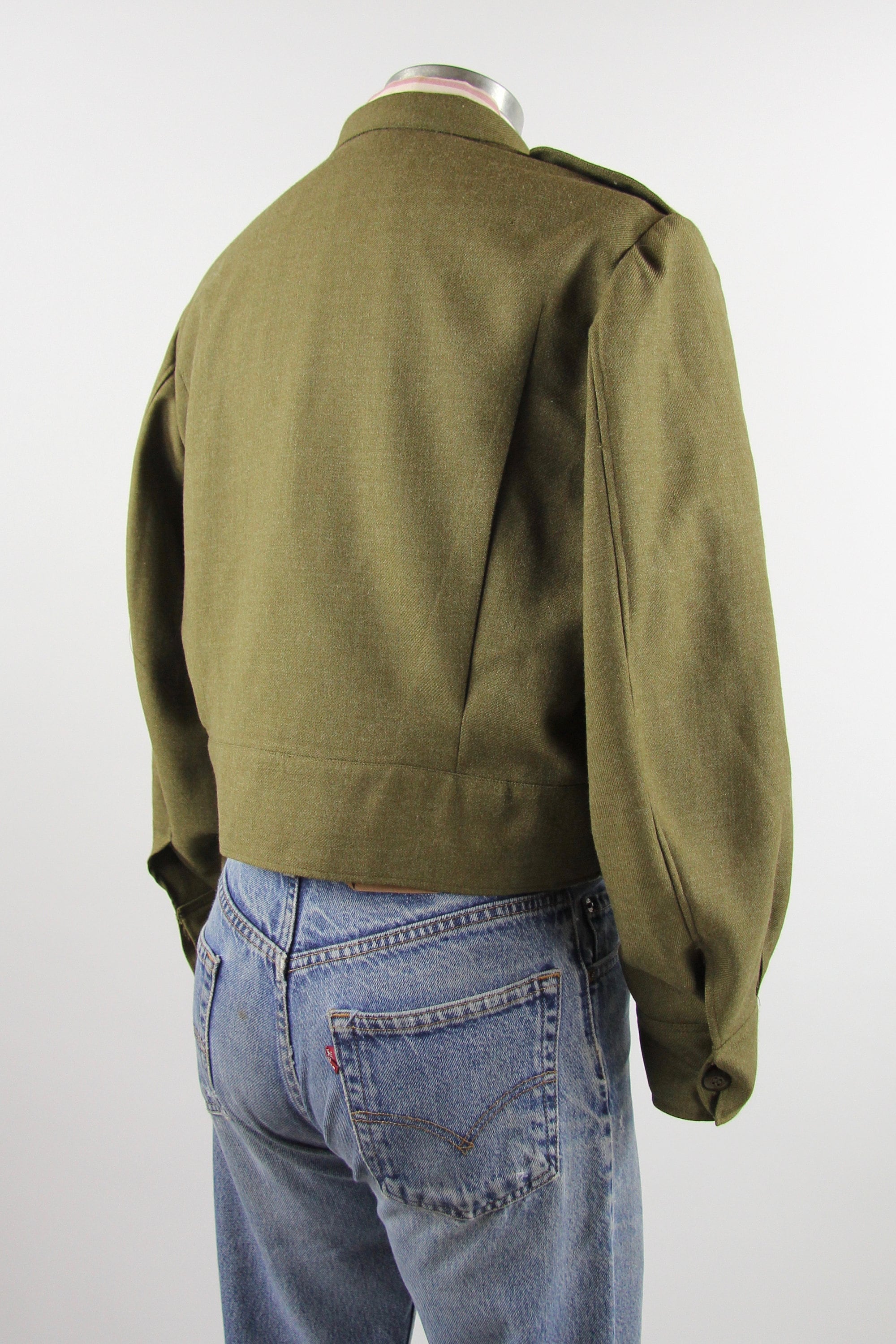 1968 Australian Military Jacket Olive Green Army Coat Vintage Size Medium