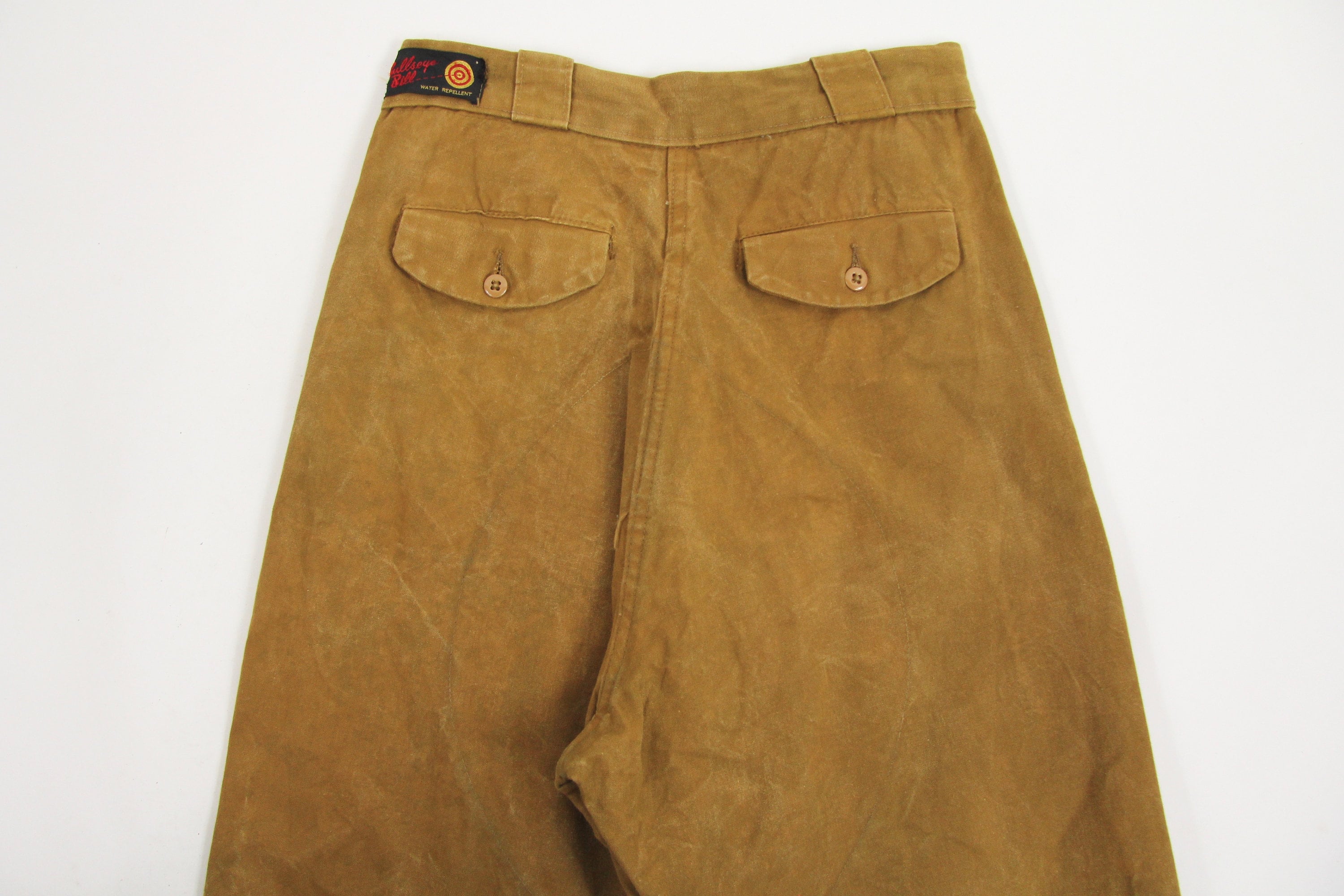 Bullseye Bill Men's Brown Distressed Wax Canvas Hunting Pants Vintage