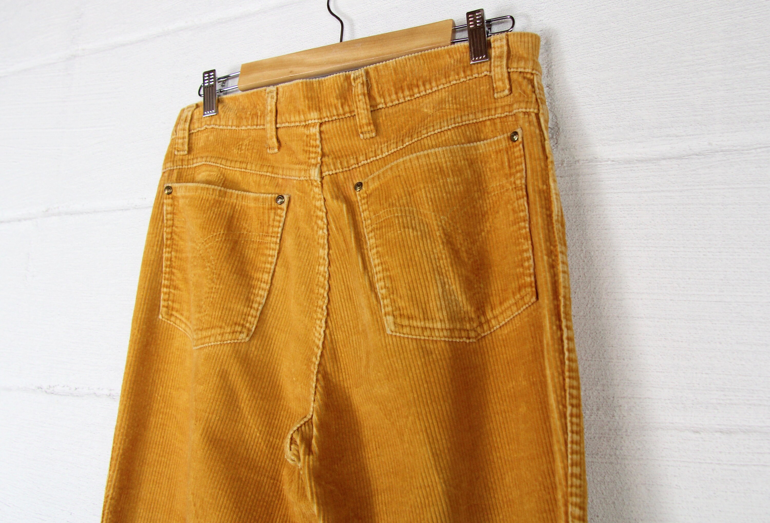 Men's Corduroy Pants Golden 70's High Waisted Pants Made in the USA 32x33