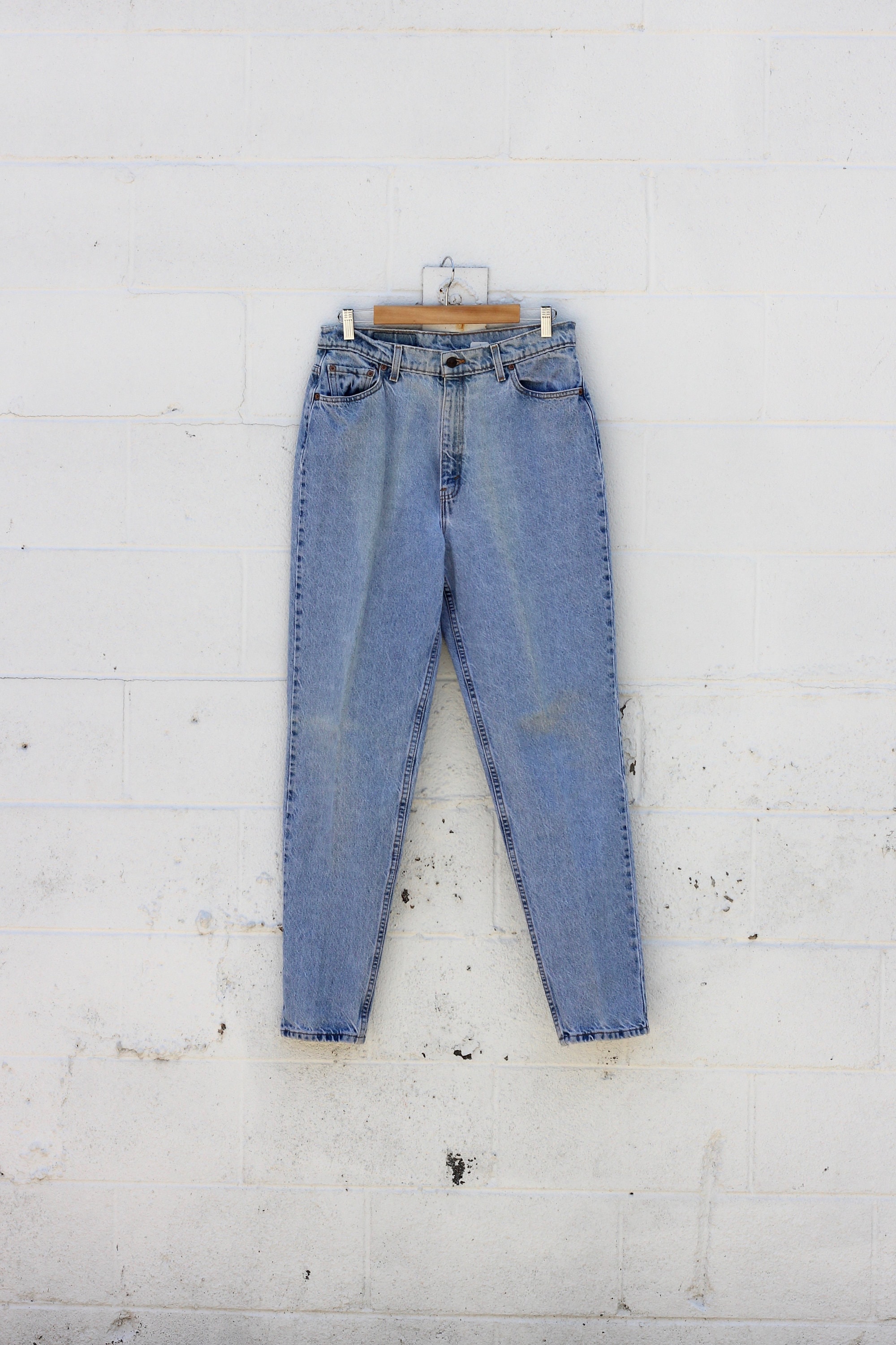Women's Jeans Levi's Red Tab 521 Made in the USA Faded Size 16 Long Tapered Leg
