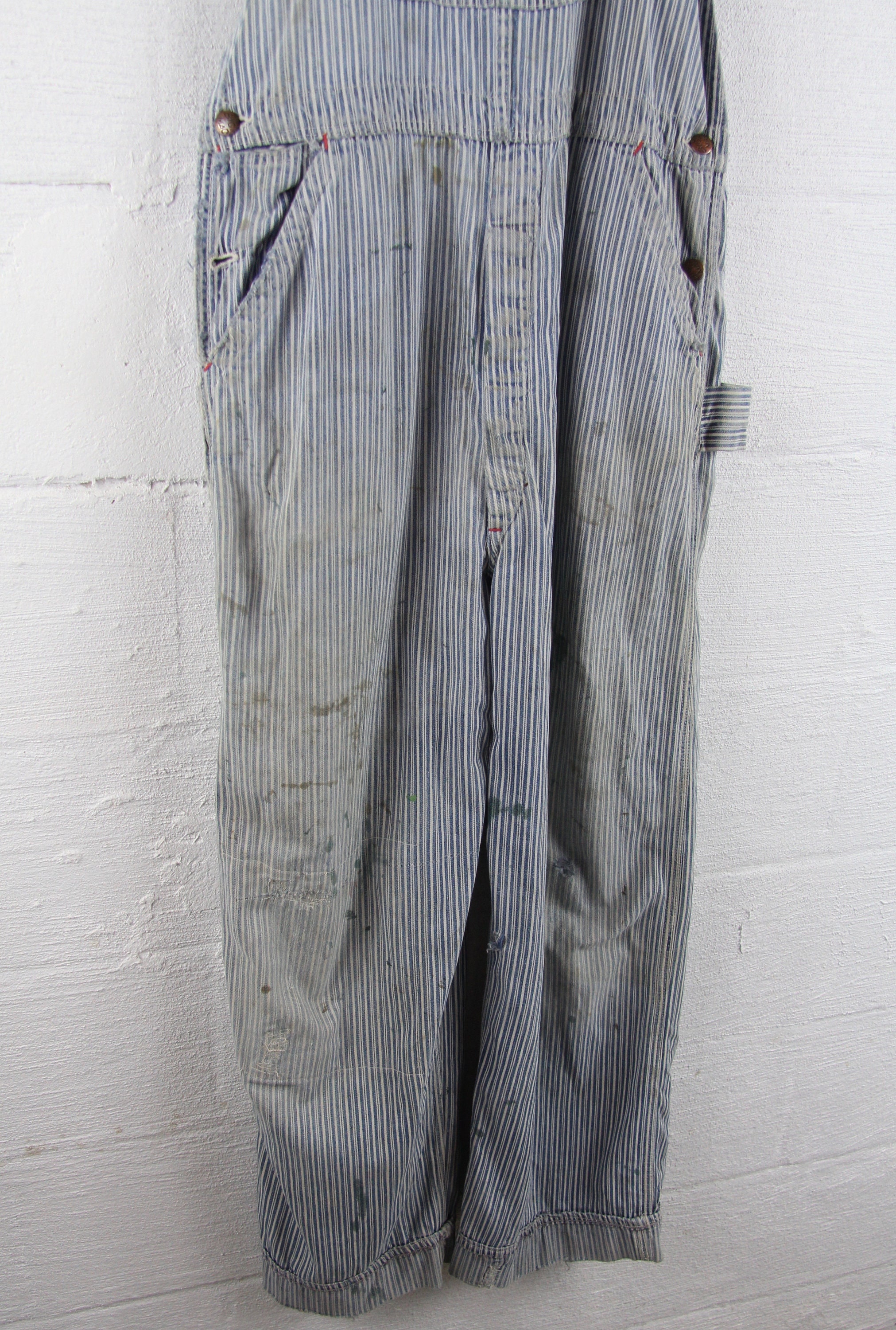 Big Mac Vintage Pinstriped Overalls Penney's 50's Mechanic Work ...