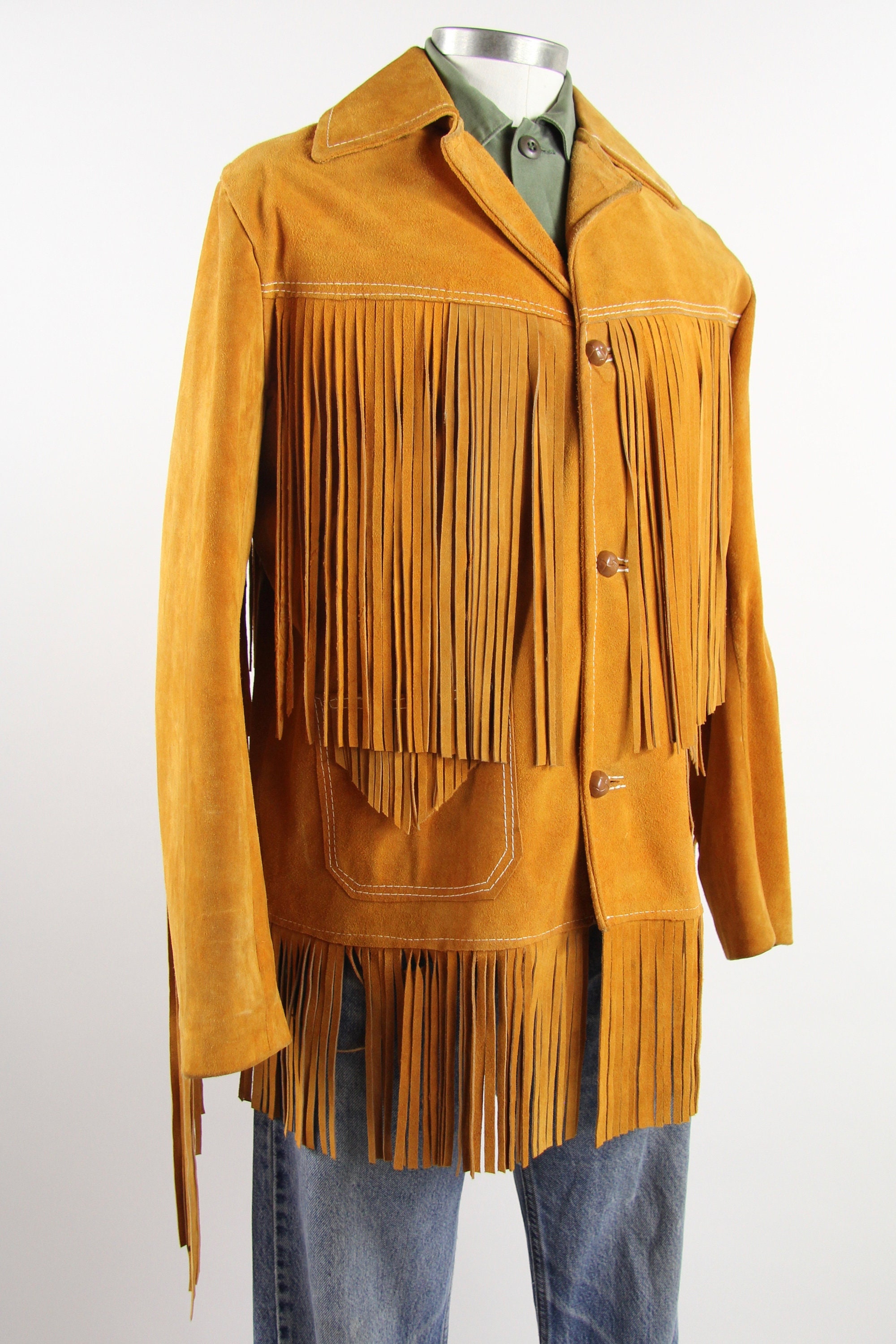 vintage fringe leather jacket