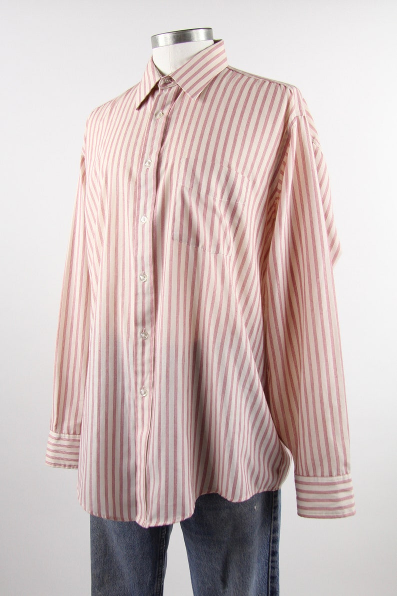 red and white vertical striped pants