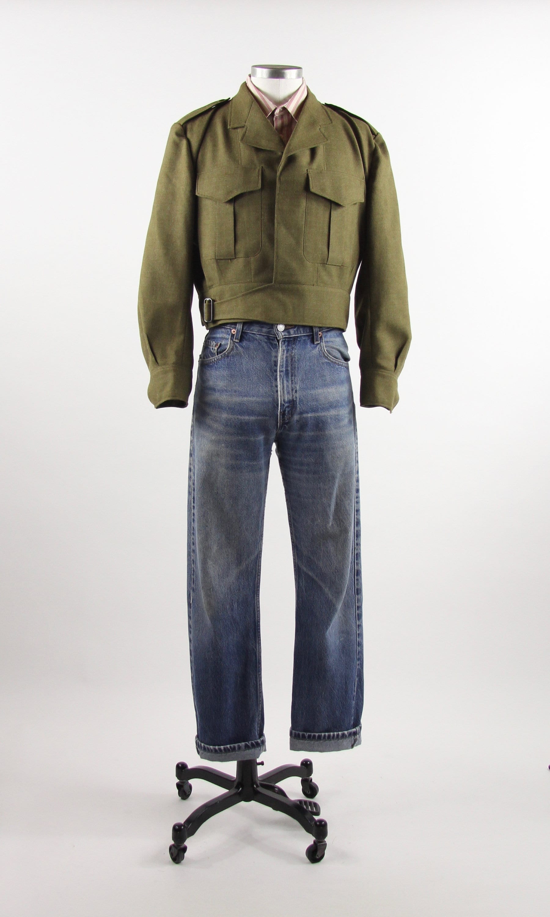 1968 Australian Military Jacket Olive Green Army Coat Vintage Size Medium