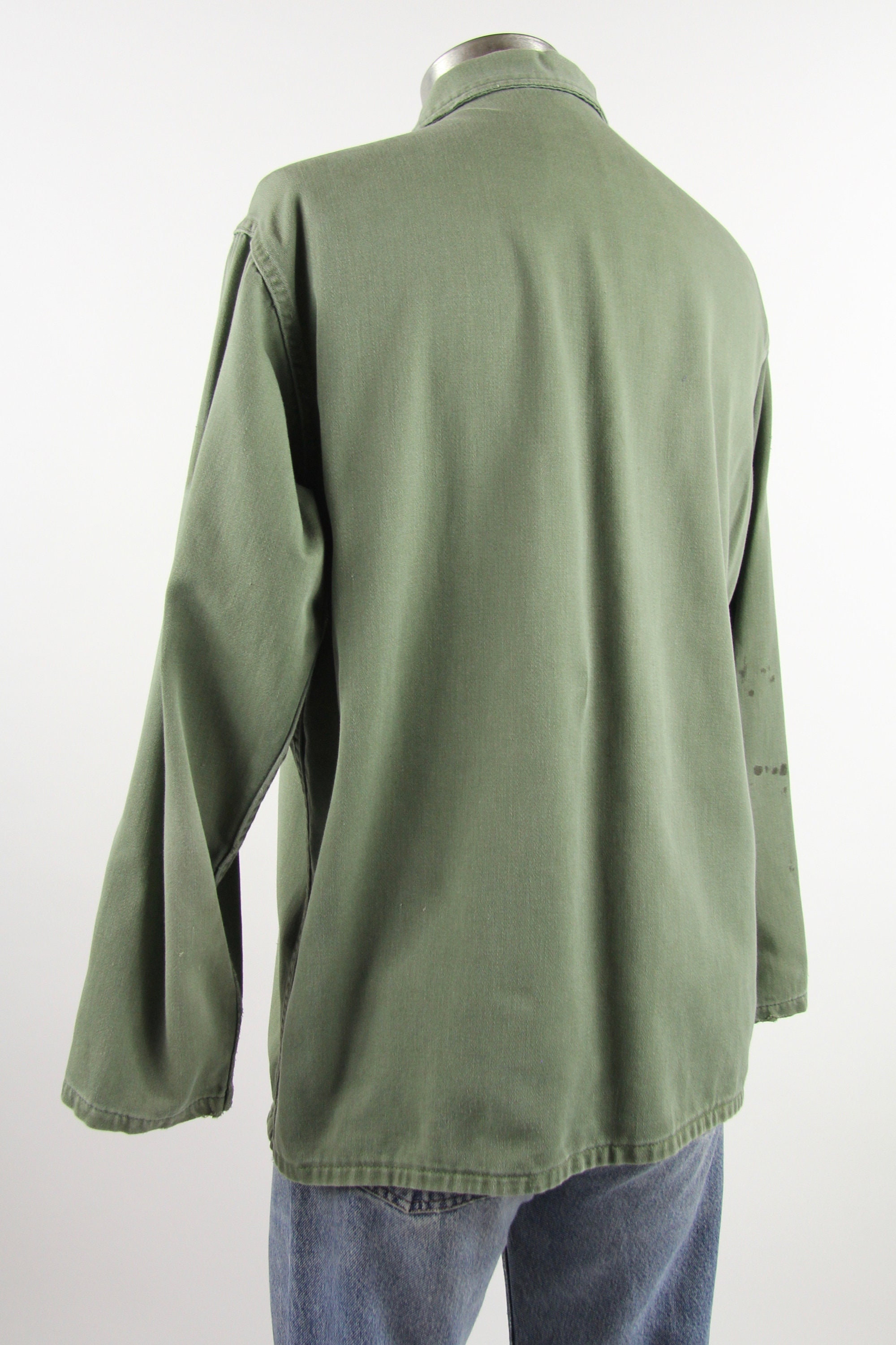 Military Green Shirt Men's Olive Green BVD Army Long Sleeve Shirt Size ...