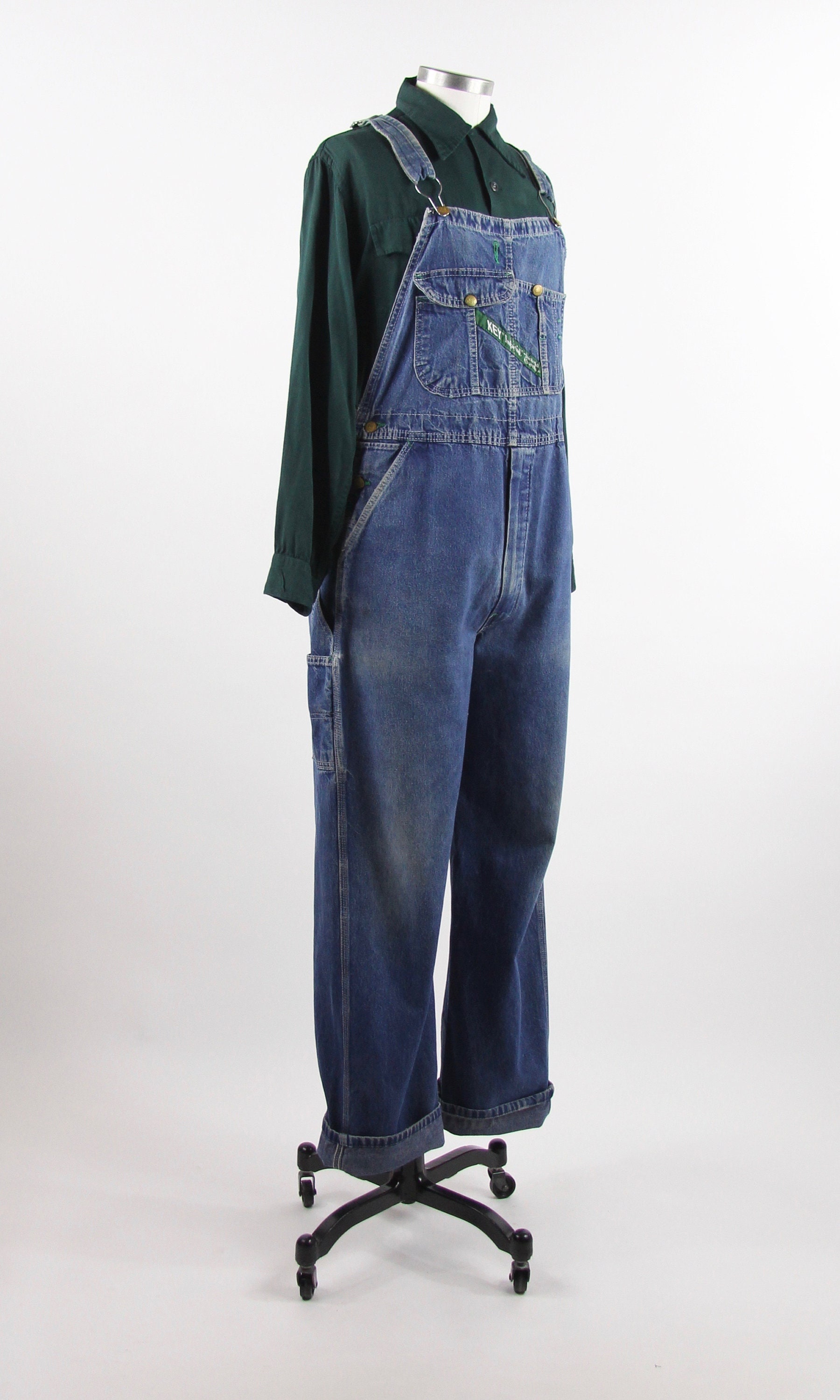 Key Imperial Overalls Denim Vintage Jean Overalls Vintage Sized Medium