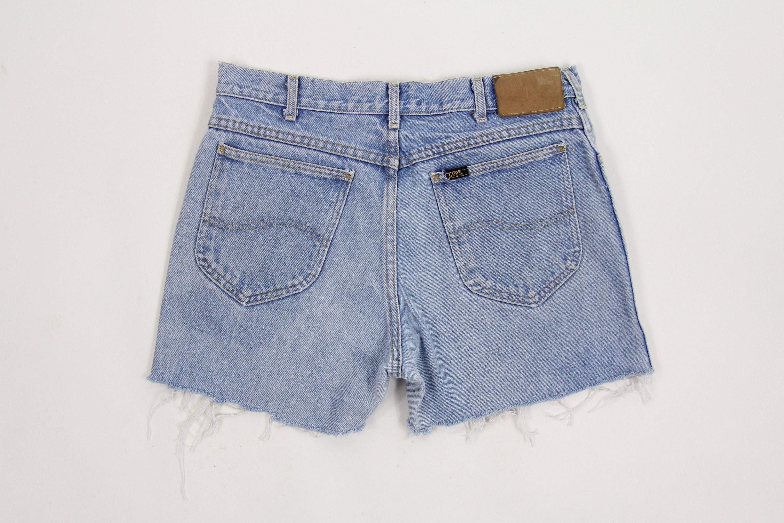 Lee Riders Jean Shorts Light Wash High Waisted Cut Off Shorts Jorts Size 32