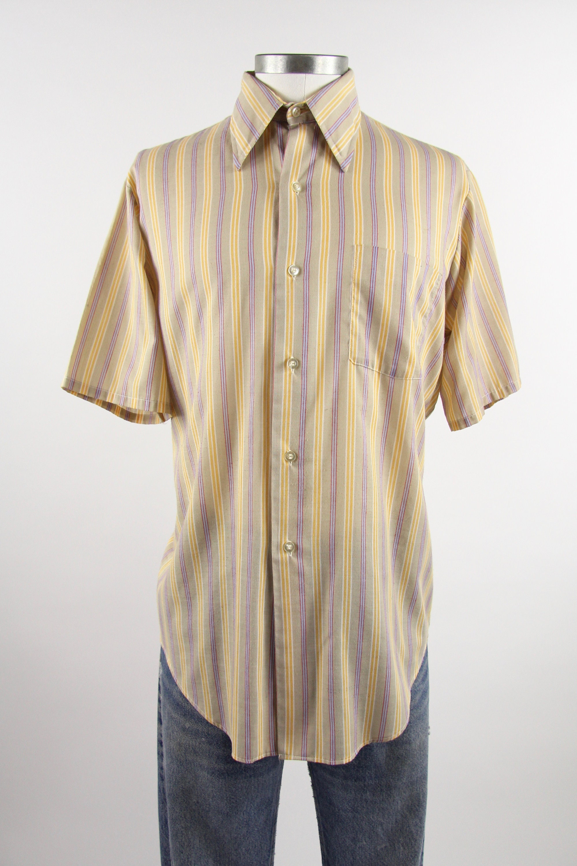 green yellow striped shirt