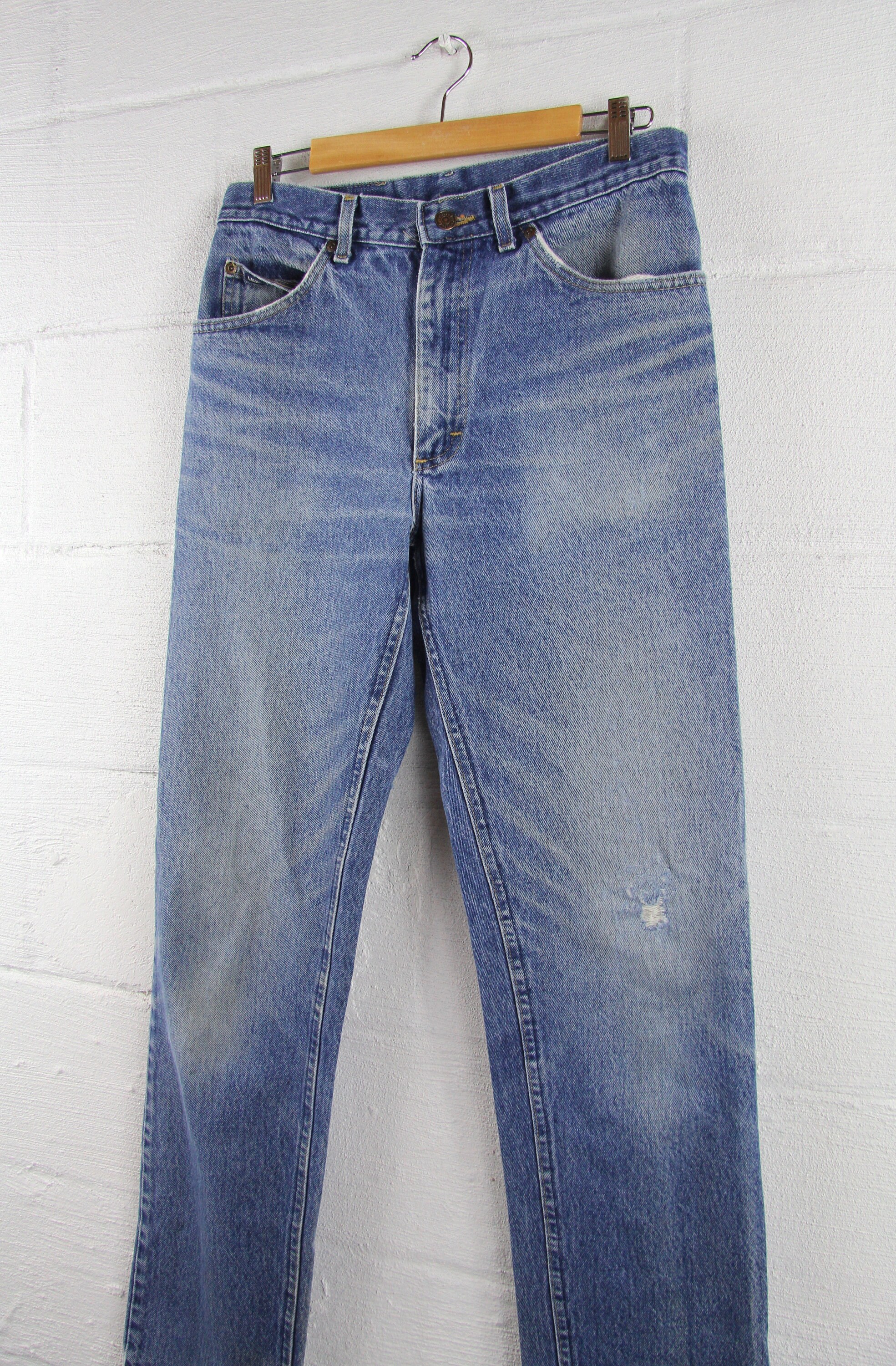 Lee 70s Vintage Jeans Light Wash Faded Distressed 31 x 33