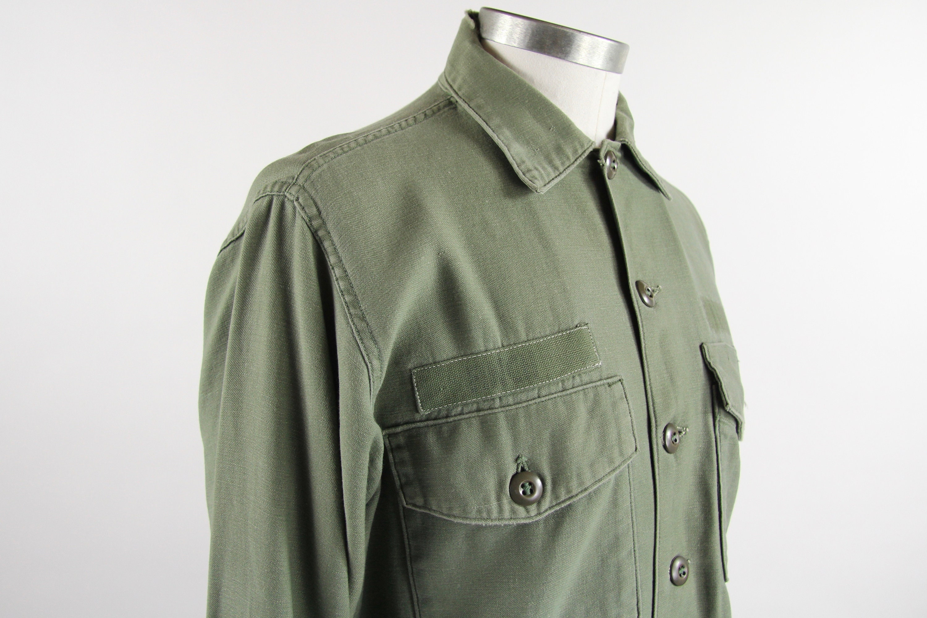 Men's Military Shirt Vintage Green Army Long Sleeve | Etsy