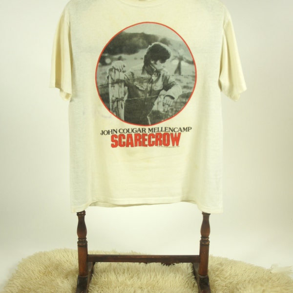 John Cougar Mellencamp Vintage 1985-86 Scarecrow Tour T-Shirt RARE Vintage Size Medium