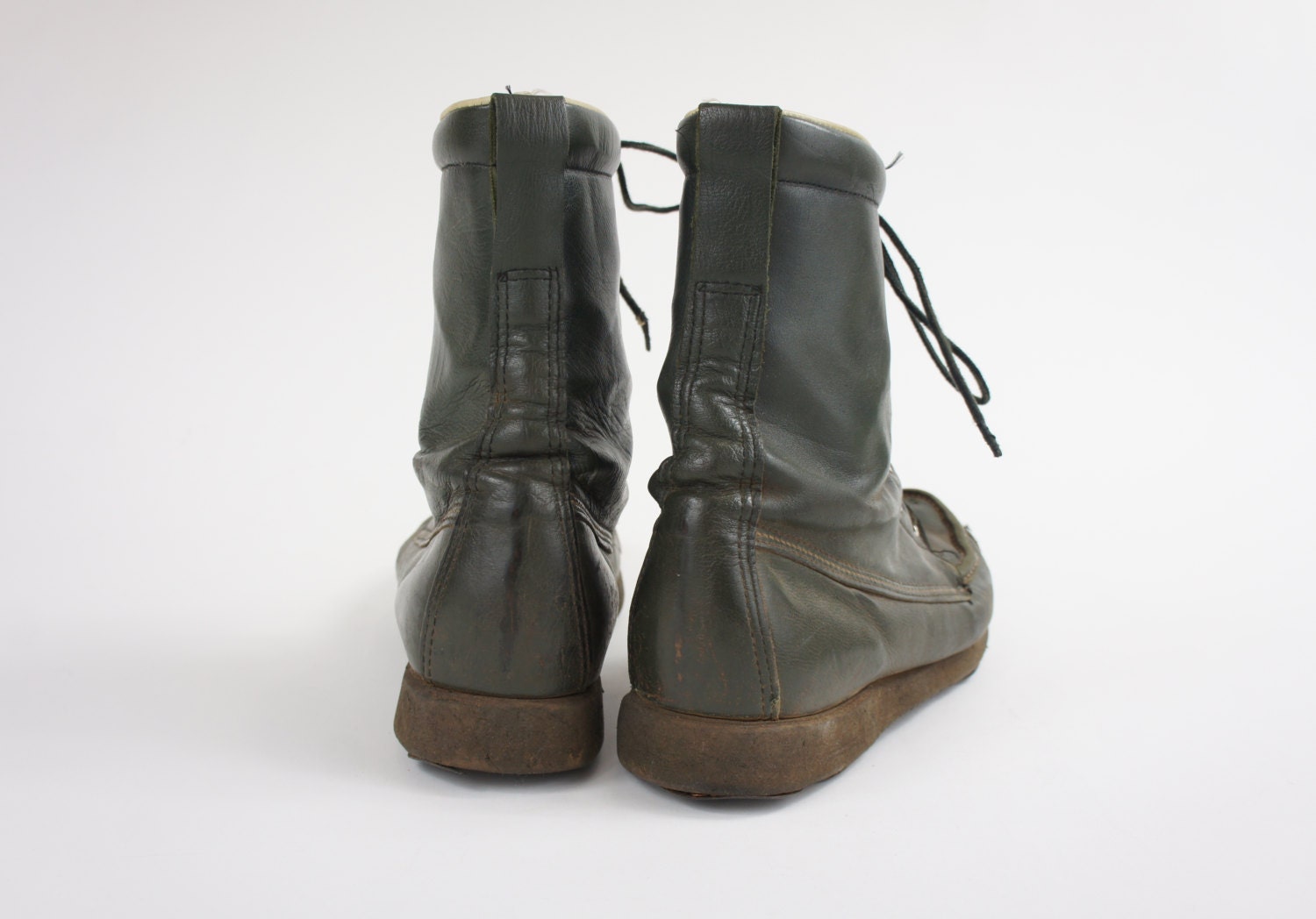 Cabela's Men's Lace Up Vintage Leather Work Boots Size 12 B Made in the USA