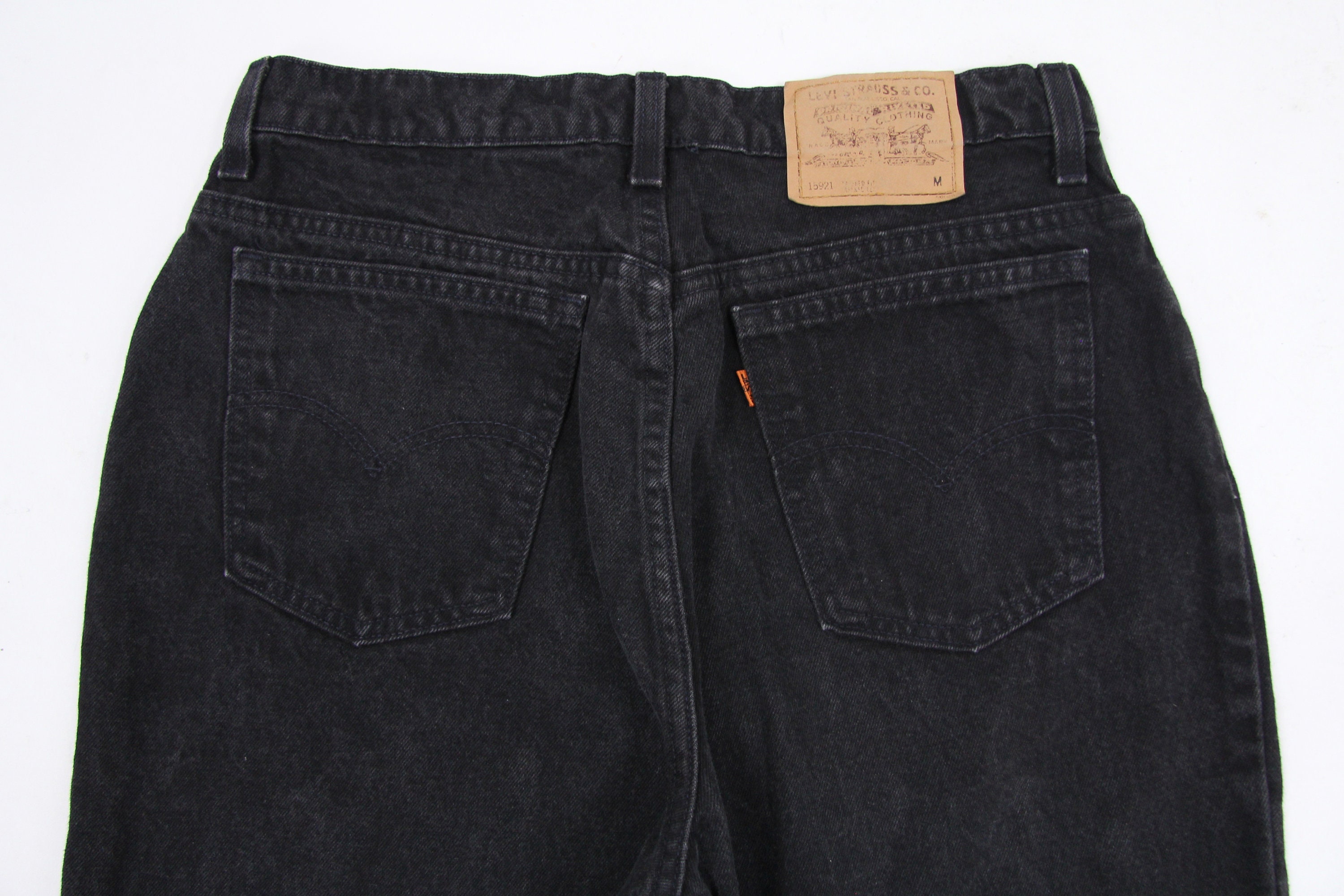 Levi's 921 Black Denim Jeans Women's Pants Vintage Size 16 Med Made in ...