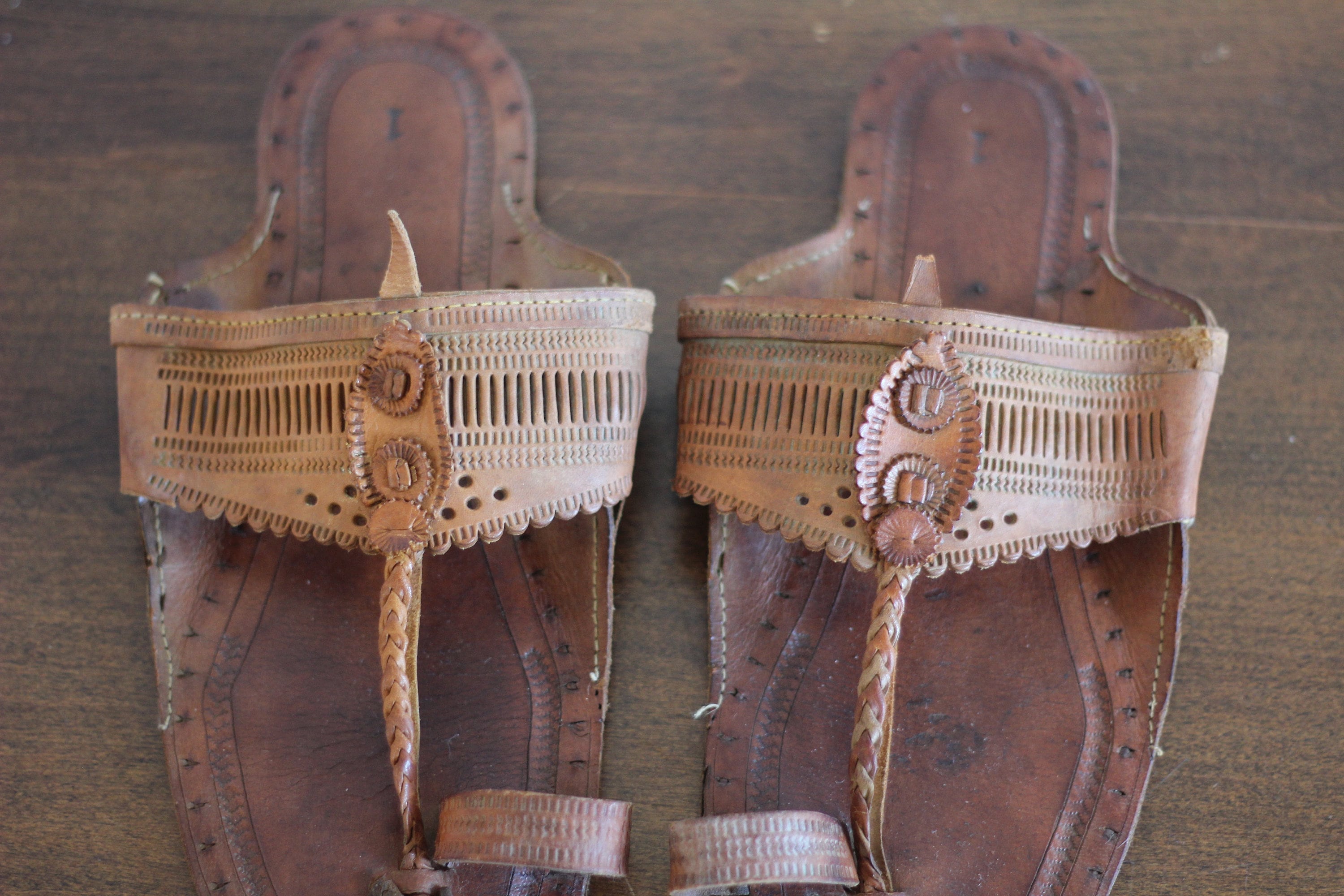 Leather Hippie Desert Sandals Tooled Flip Flops Men's 8.5 Men's 9 Summer Sandal Shoe Unique