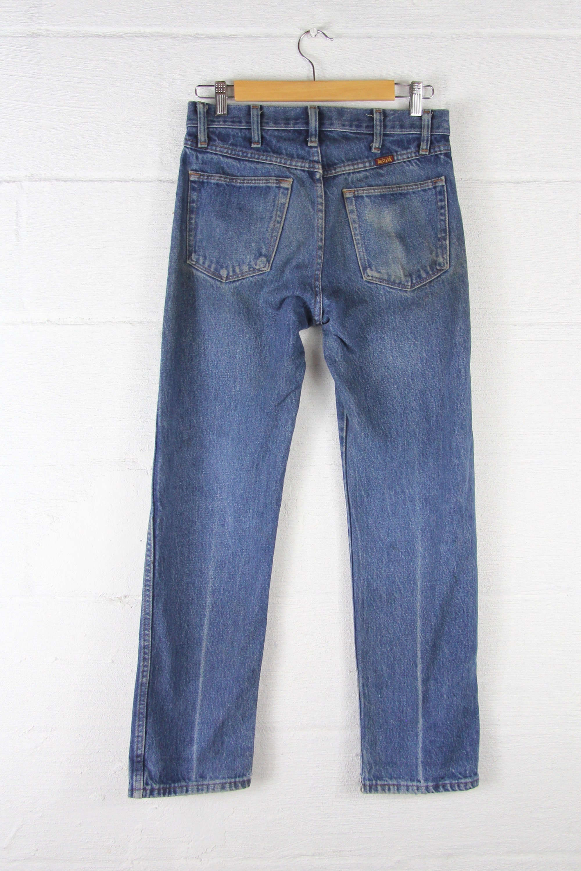 Men's Vintage Rustler Jeans with Darning 29 x 30