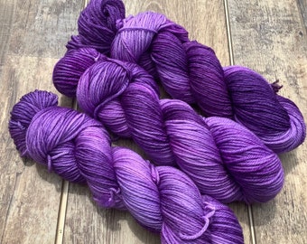 Purple Passion- Hand-Dyed Yarn, Multiple Bases Available
