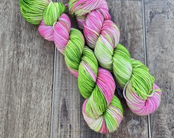 Pink Goes Good With Green- Hand-Dyed Yarn, Multiple Bases Available, Wicked Inspired Yarn