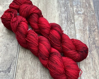 Cherry Chocolate- Hand-Dyed Yarn, Multiple Bases Available