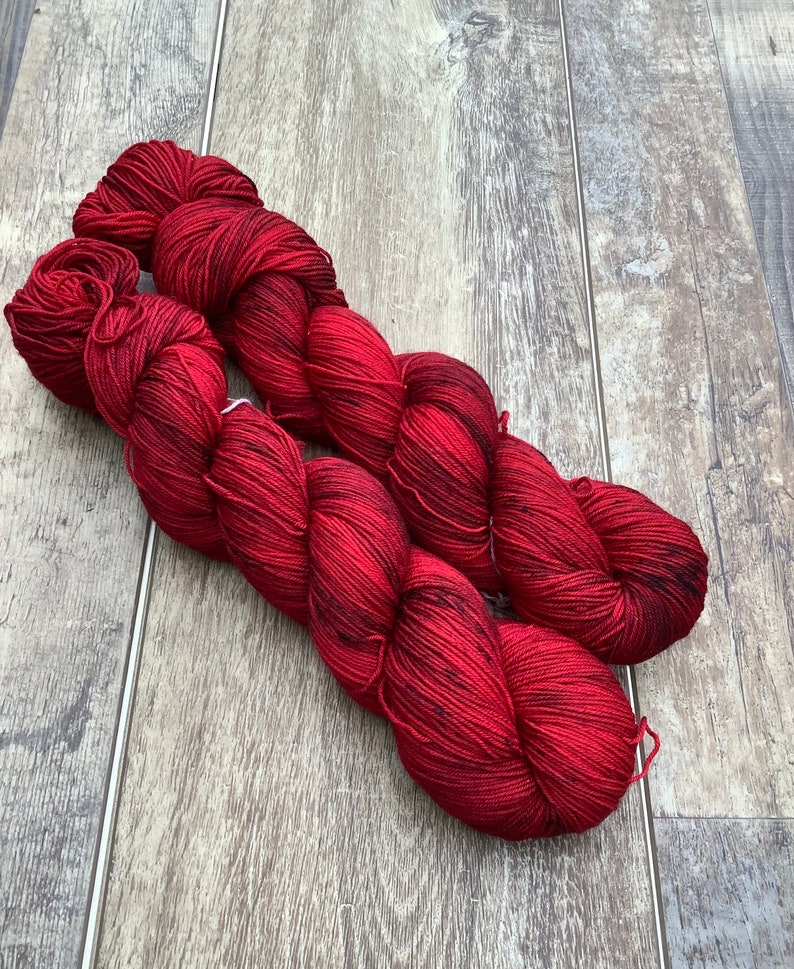 Cherry Chocolate Hand-Dyed Yarn, Multiple Bases Available imagem 1
