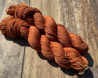 Copper- Hand-Dyed Yarn, Multiple Bases Available