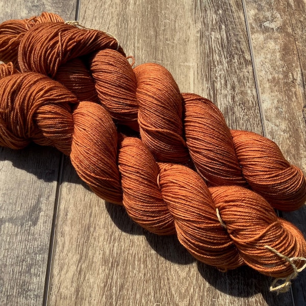 Copper- Hand-Dyed Yarn, Multiple Bases Available