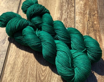 Forest Green- Hand-Dyed Yarn, Multiple Bases Available