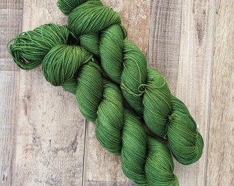 Mossy Green-Hand-Dyed Yarn, Multiple Weights Available