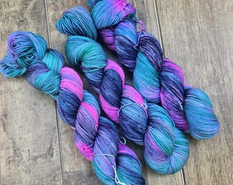 Aurora Borealis- Hand Dyed Yarn, Multiple Bases Available