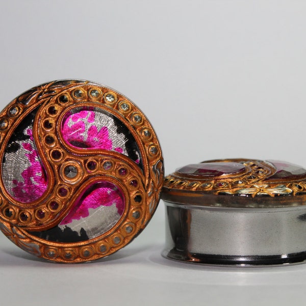 CLEARANCE: Only 2 left! Pink, Black and White Celtic Style Plugs, gauges 1 1/4, 1 3/8