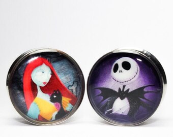 Jack and Sally Plugs gauges  0g, 00g, 7/16, 1/2, 9/16, 5/8, 3/4, 7/8, 1 inch
