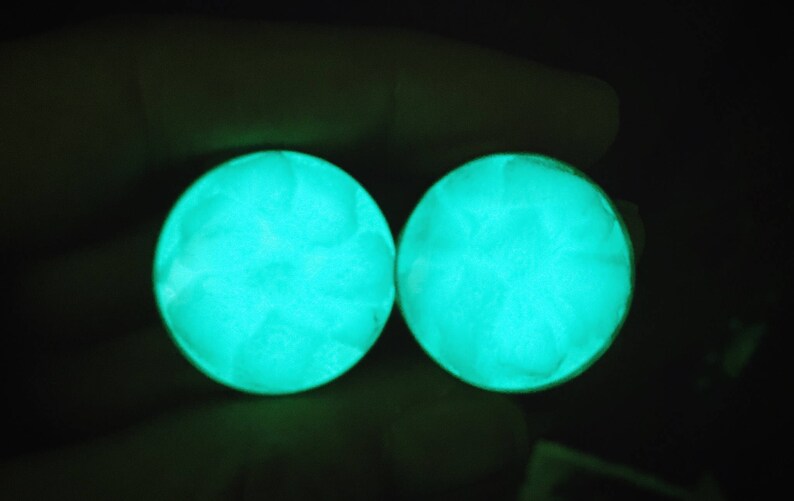 716 78 Glow in the Dark Fish Rock Plugs 916 gauges 00g 1 inch 58 12 34