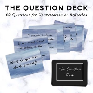 Das Fragen-Deck: Karten für Konversation oder Reflexion (Instant Printable Download)