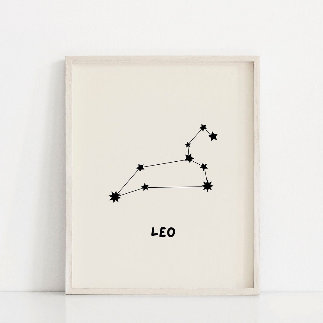 PRINTABLE Leo Zodiac Horoscope Downloadable Print Astrology Printable ...
