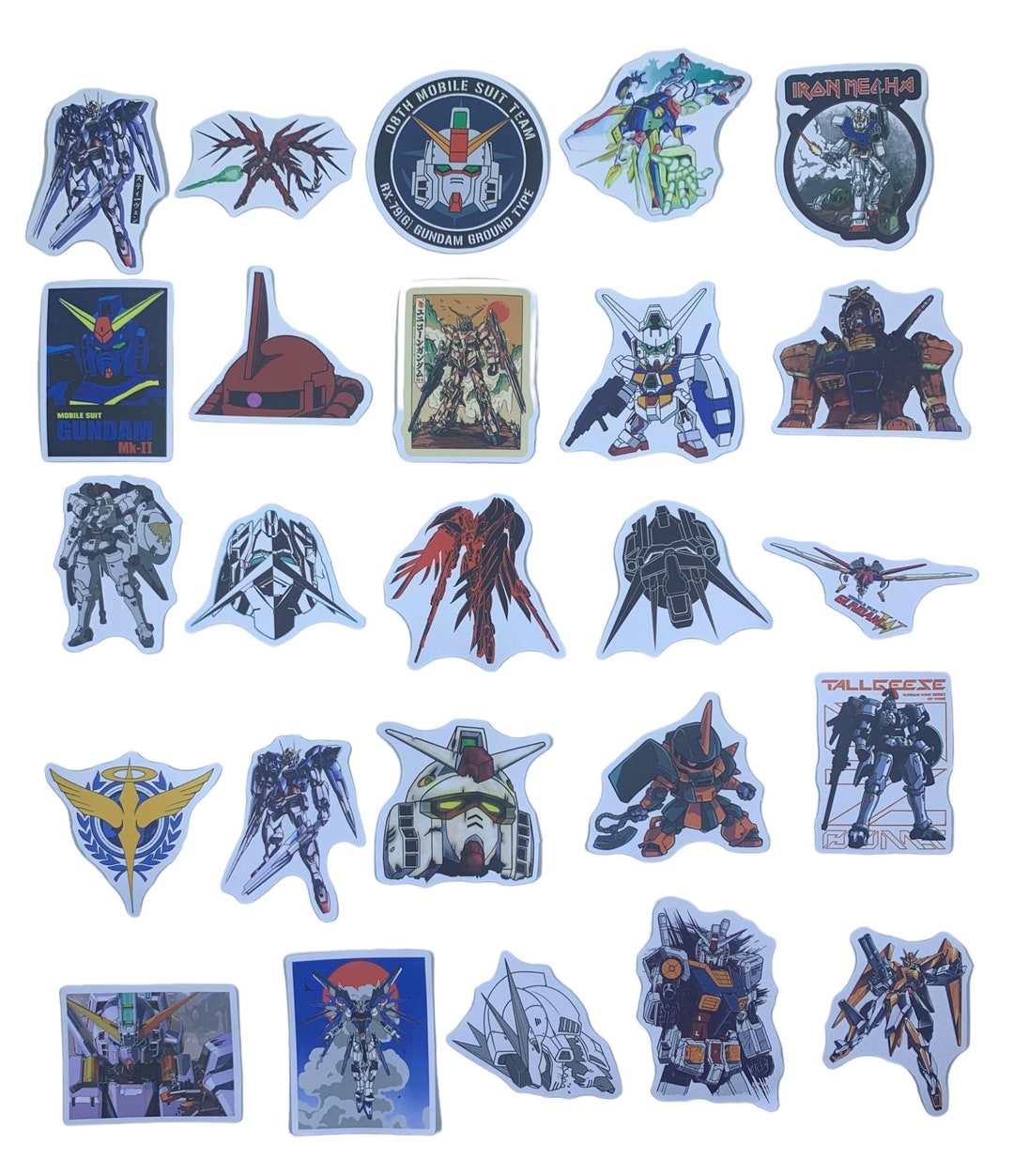 Gundam Stickers 50 Piece Set Waterproof Stickers Etsy