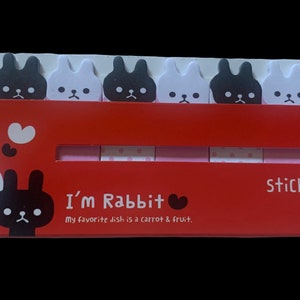 Kawaii I’m Rabbit Stick Marker Notes - (15 sheets x 8)