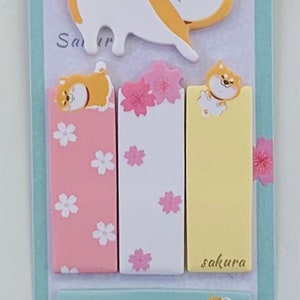Kawaii Nekoni Sakura Korean Inu Shiba Stick Marker Set