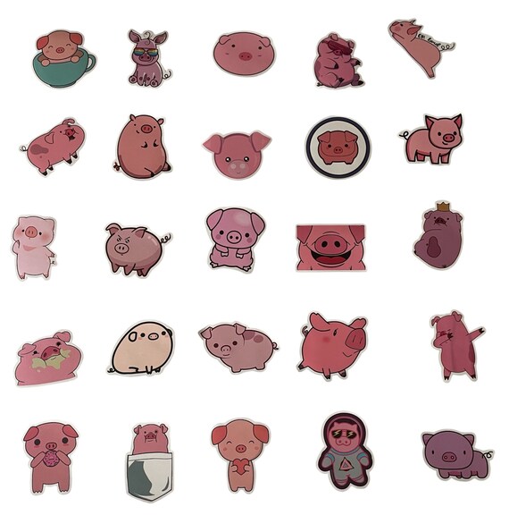 Pink Piggy Sticker Set Pink Piggy Sticker Set