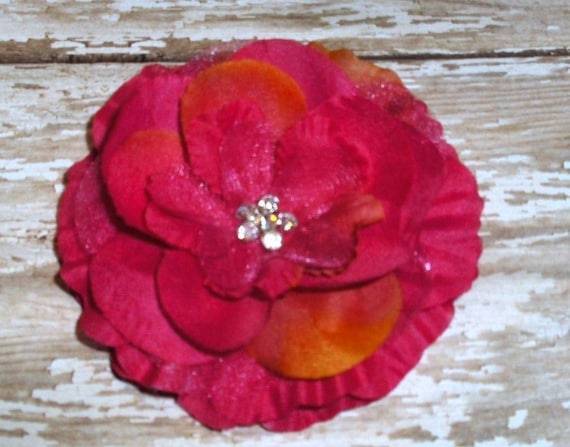 fiesta flower hair clips