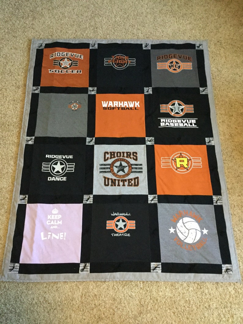 Two Sided Tshirt Quilt Etsy