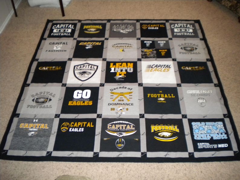 Two Sided Tshirt Quilt Etsy