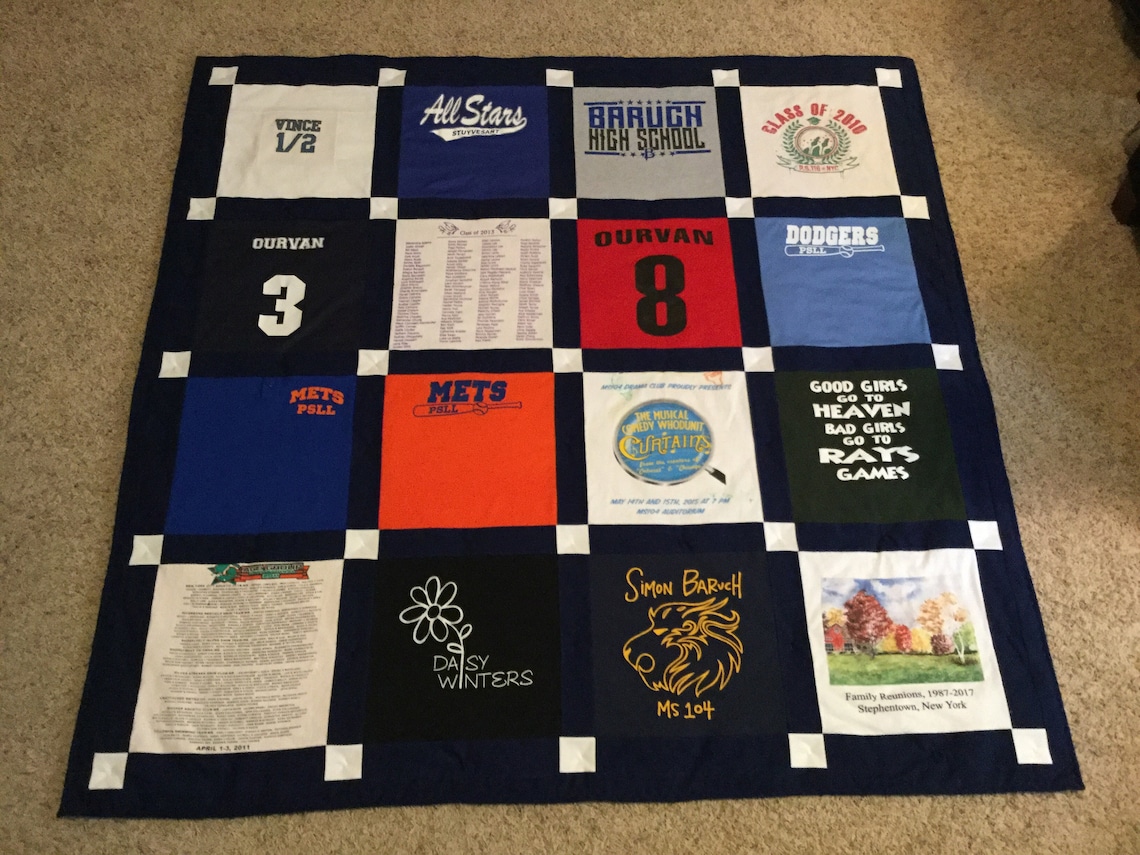 Two Sided Tshirt Quilt Etsy