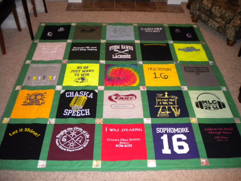 Two Sided Tshirt Quilt Etsy
