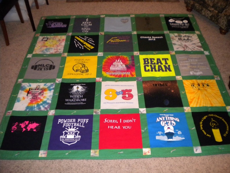 Two Sided Tshirt Quilt Etsy