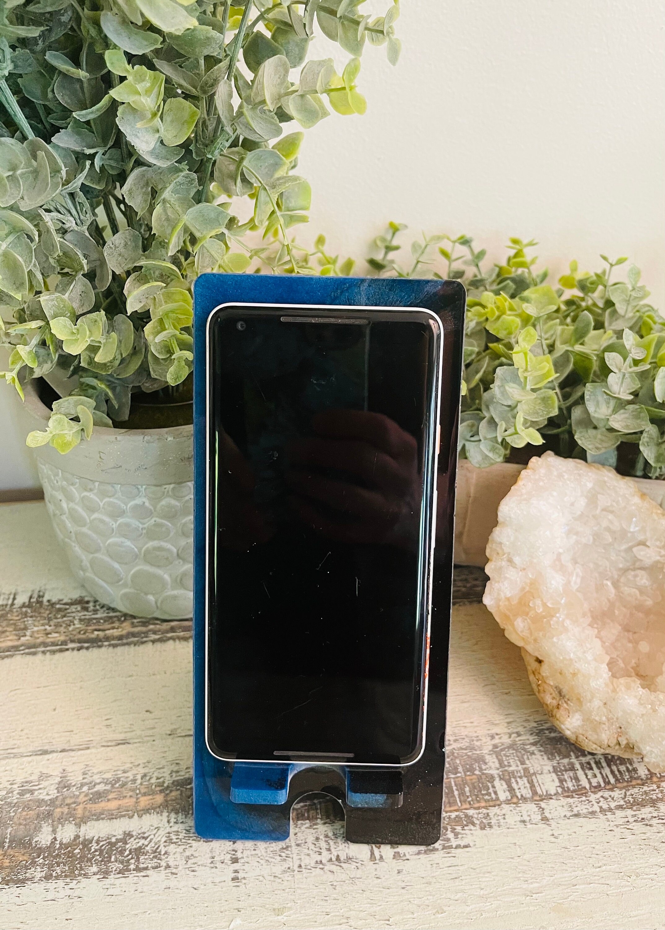 Telefon Stand Carolina Panther schwarz und blau mit Glitzer | Etsy