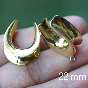 Brass ear saddle with ring for hanging your ornament, price per pair