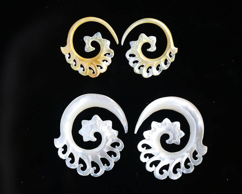 Mother of Pearls hanging styles floral styles .price per pair