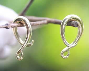 Ganchos de latón retorcidos (5 mm/calibre 4): Suministros para hacer pesas para las orejas (par)