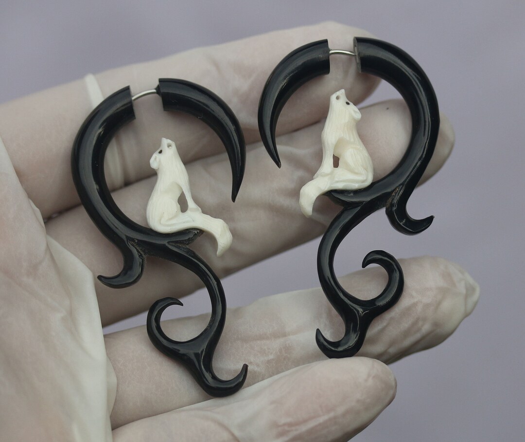 1/3" (8 Mm) Black Stainless Steel Faux Plug Earring | In Stock - Foto 2